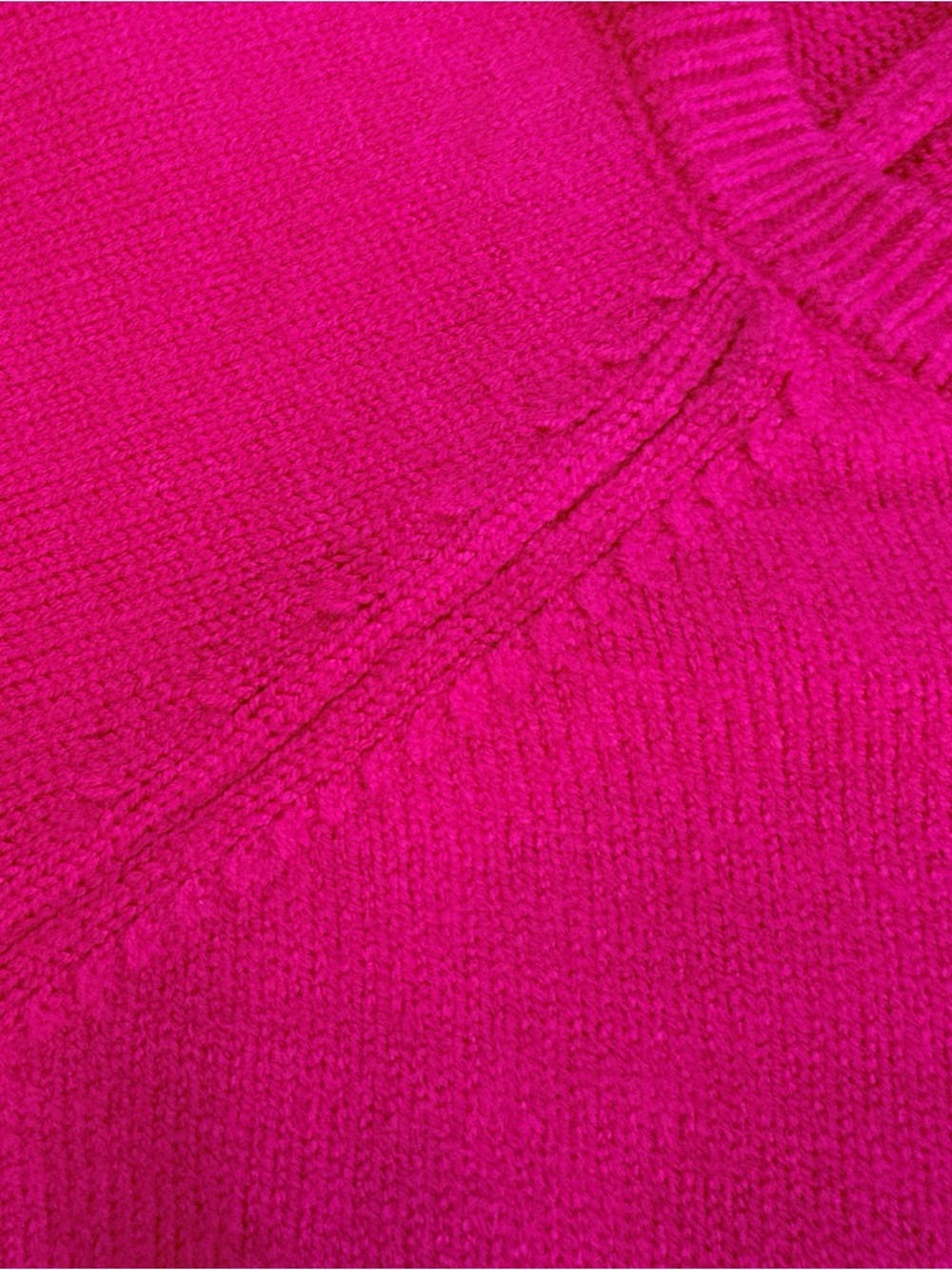 Aqua x Kerri Rosenthal Collab Hot Pink Crewneck Sweater with Heart Patch Sz XL - Picture 8 of 9